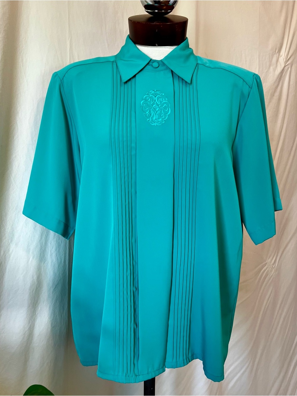 Yves St.Clair Vintage Women’s Teal Blouse